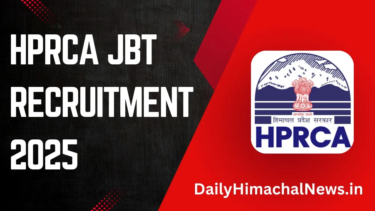 HPRCA JBT Recruitment 2025